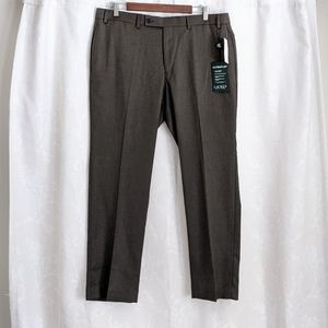 🆕Lauren Ralph Lauren Classic Fit Brown/Gray Dress Pants, Size 36x29